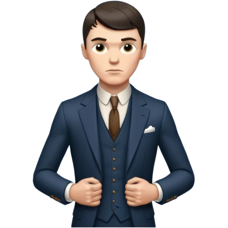 Thomas Shelby with a six pack emoji