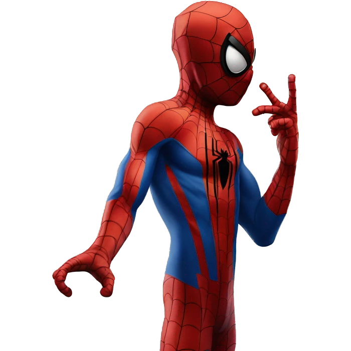 Spiderman with a bbl emoji