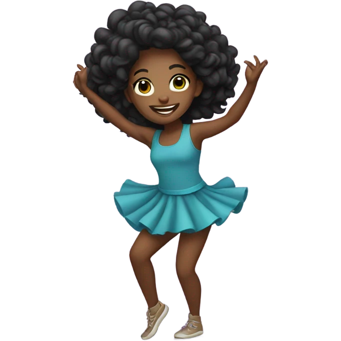 cute black girl dancing emoji