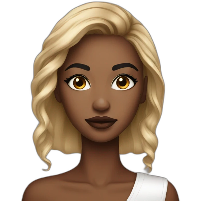 Makeup girl peau foncé  emoji