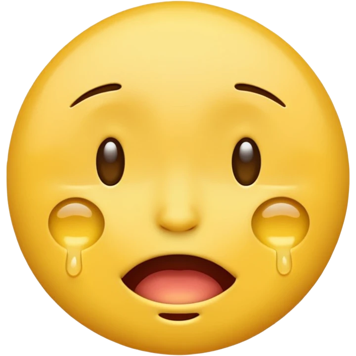 Yellow traditional emoji crying and smiling  emoji