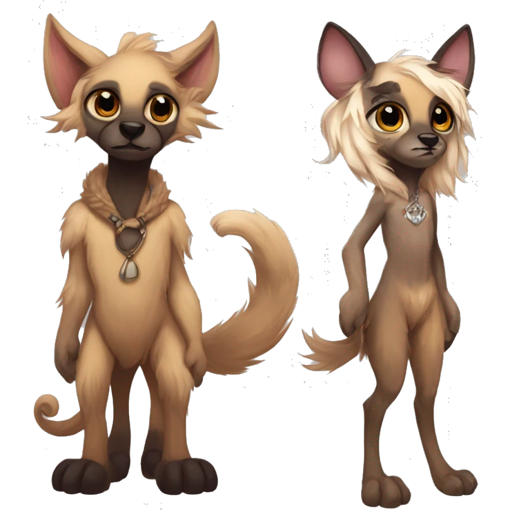 Custom anthropomorphic furry fantasy-animal-fursona griffsnuff & LiLaiRa & Falvie full body emoji
