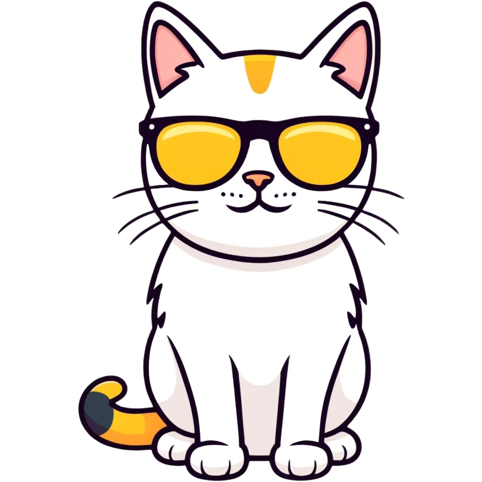 Cat with sunglasses emoji