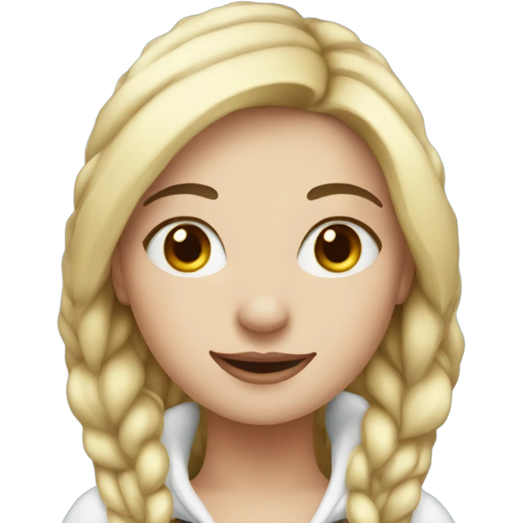blonde girl as snowman  emoji
