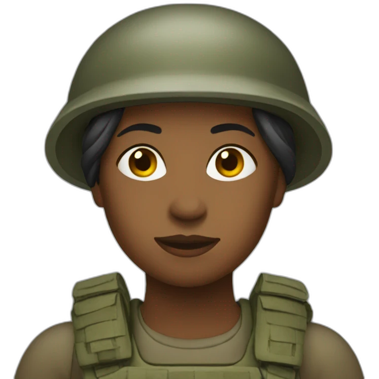 Woman going to war emoji
