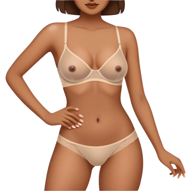 Realistic woman’s with invisible underwear  emoji