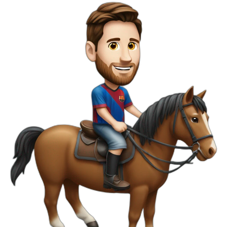 Messi sur un cheval emoji