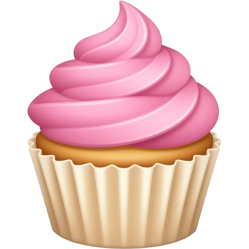 Cupcake with pink icing emoji