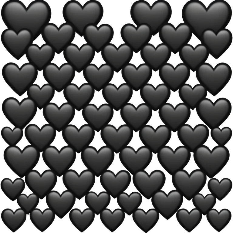 Black heart pattern emoji