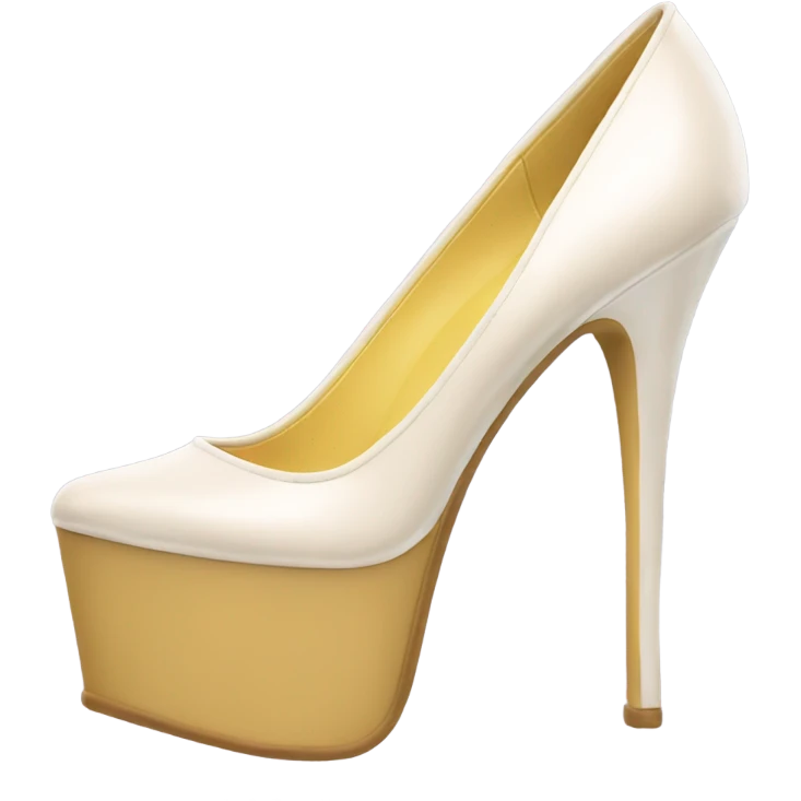 PVC tigh high platform heels emoji