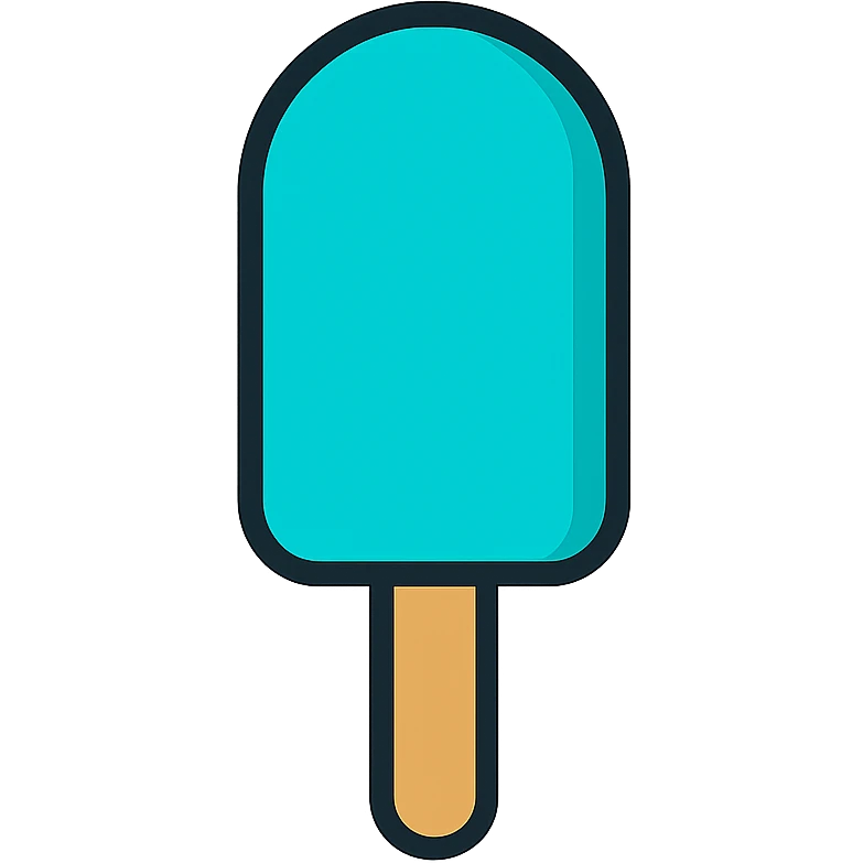 minimal flat icon ice cream stick emoji