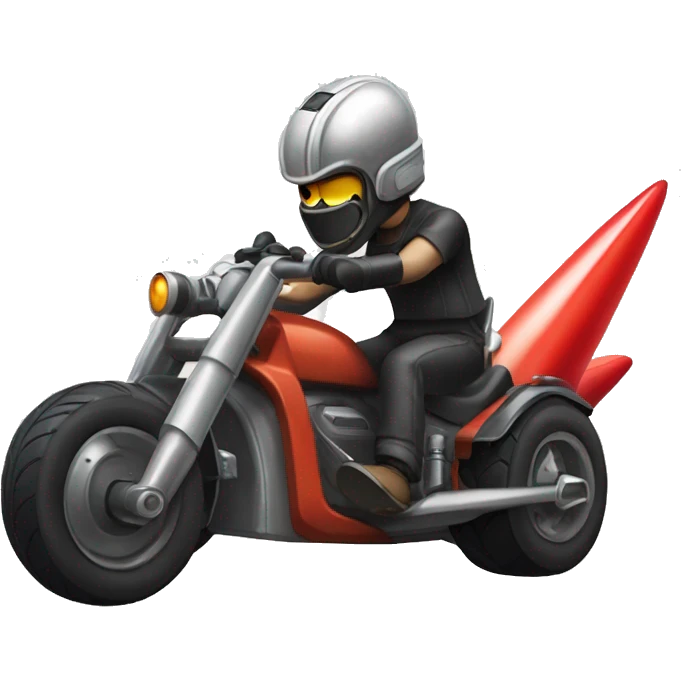 a blasting trike powerd by rocket engine emoji