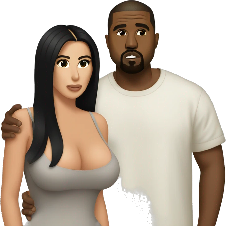 Kanye west singing to Kim kardashian  emoji