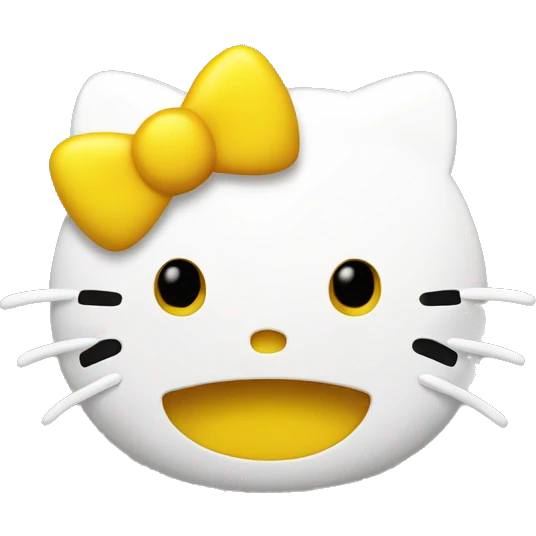 Yellow hello kitty emoji mad emoji