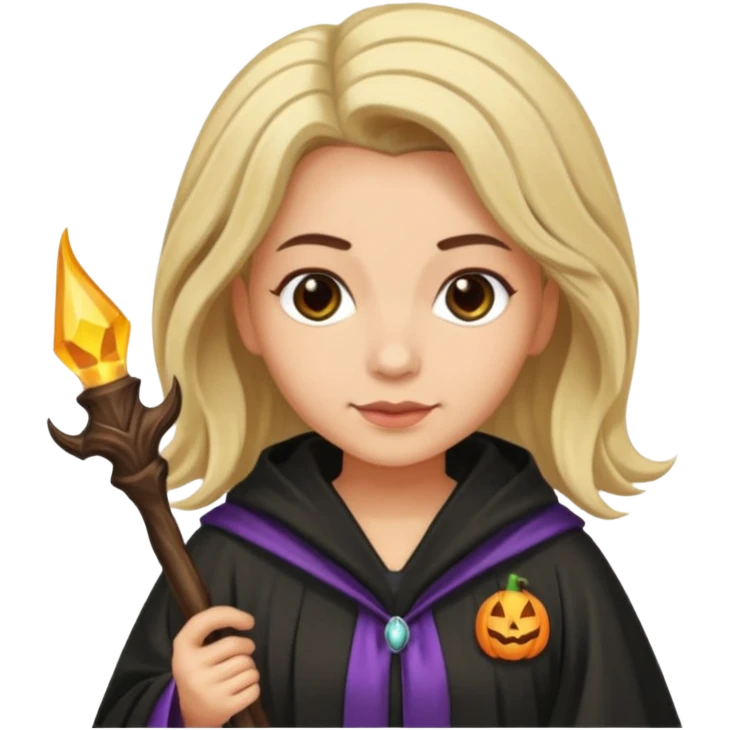 hair dresser with witch robe emoji