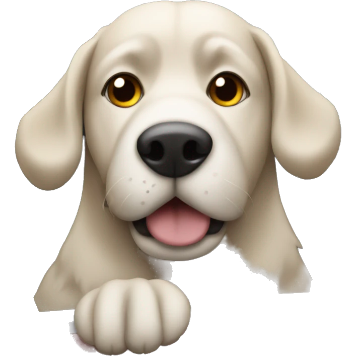 Dog looking out of car  emoji