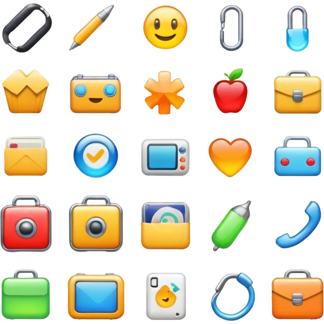 retro items emoji