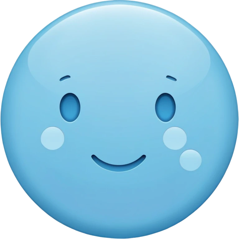 light blue color spot, simple round dot emoji