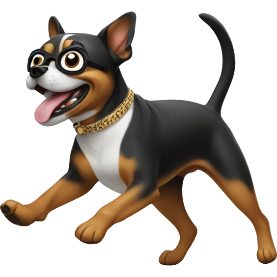 A dog dancing Gangnam style emoji