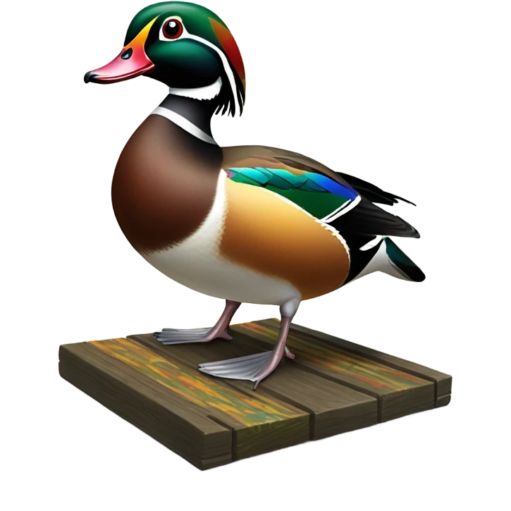 Wood duck with a grill emoji