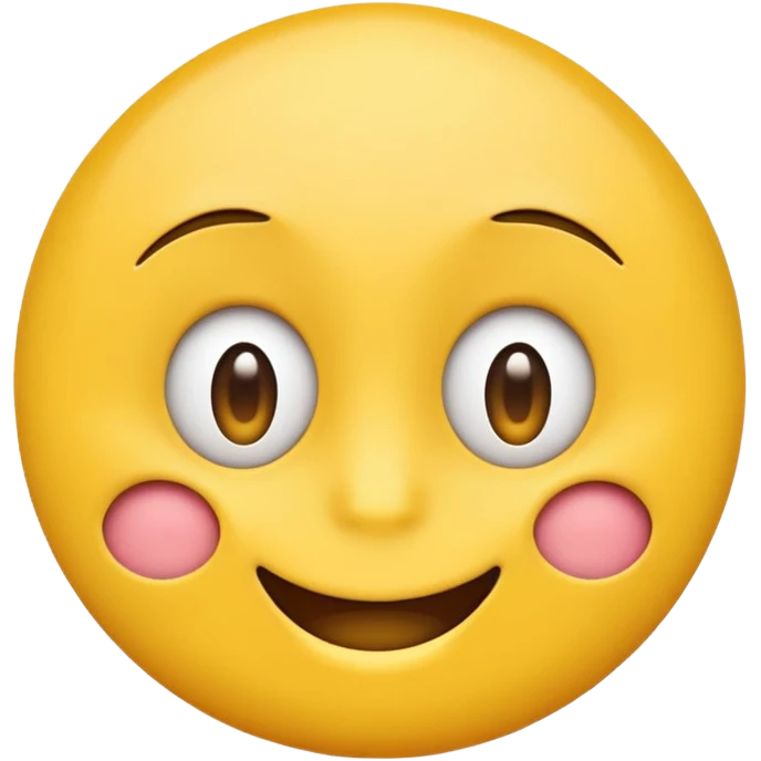 make a yellow emoji face looking to the left with circle open eyes and a horizontal line for a mouth emoji