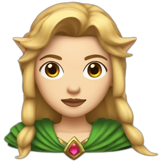 Scarlett johansson dressed like zelda emoji