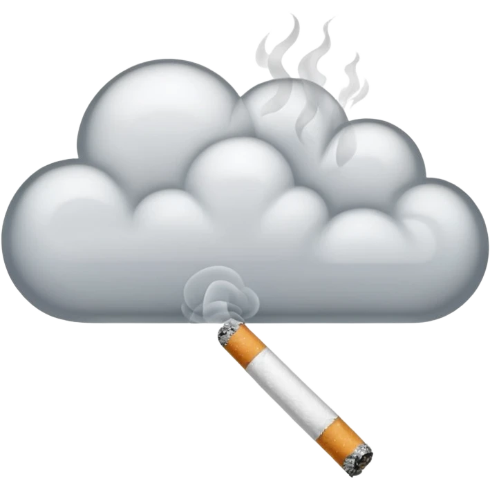 Cigarette smokes a cigarette  emoji