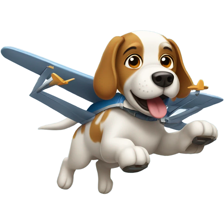 Dog flying a plane  emoji