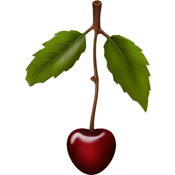 Dark red emoji cherry emoji
