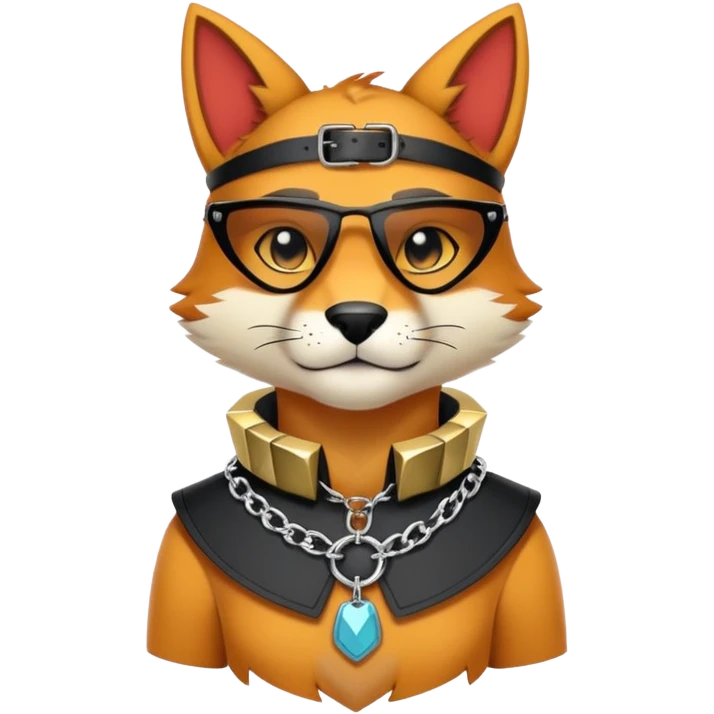 Anthro Edgy Cute Cool Badass Fursona Collar  emoji