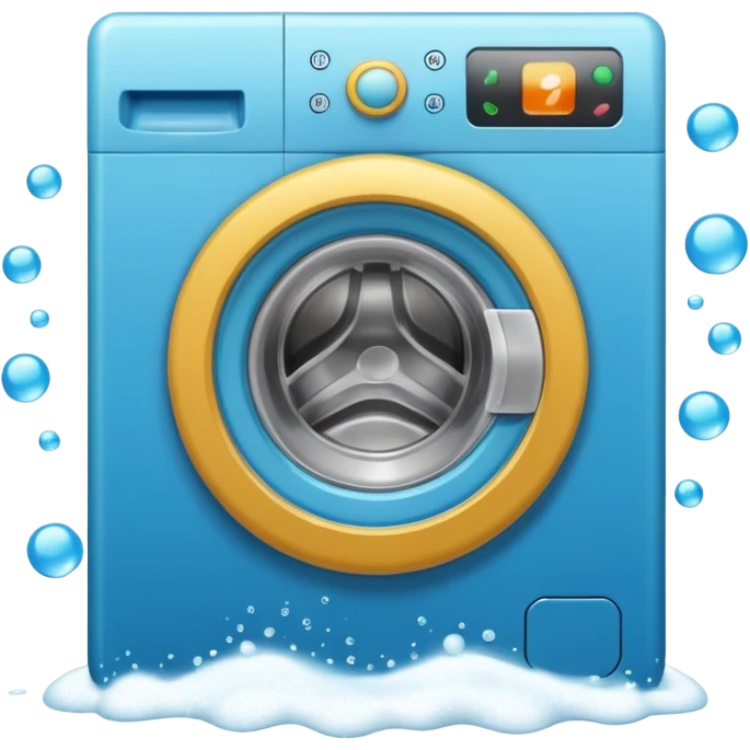 washing machine with bubbles emoji