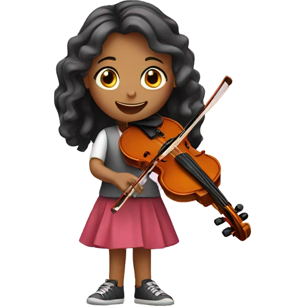 Girl playing violin emoji