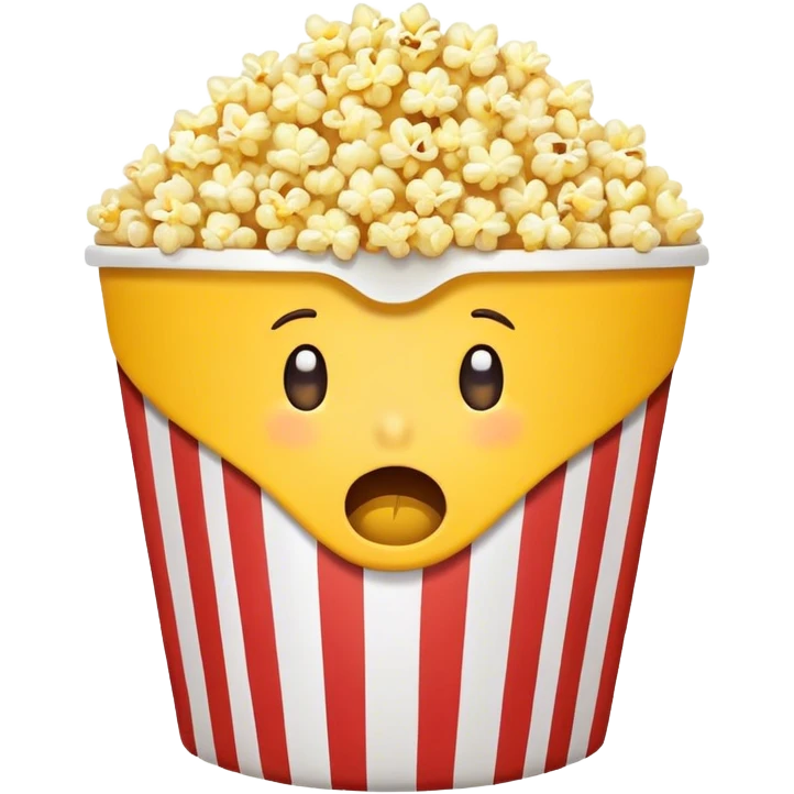 Surprised Emoji eating popcorn  emoji