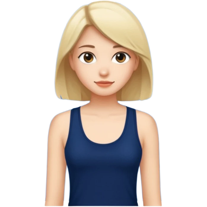navy blue tank top girl no peron emoji