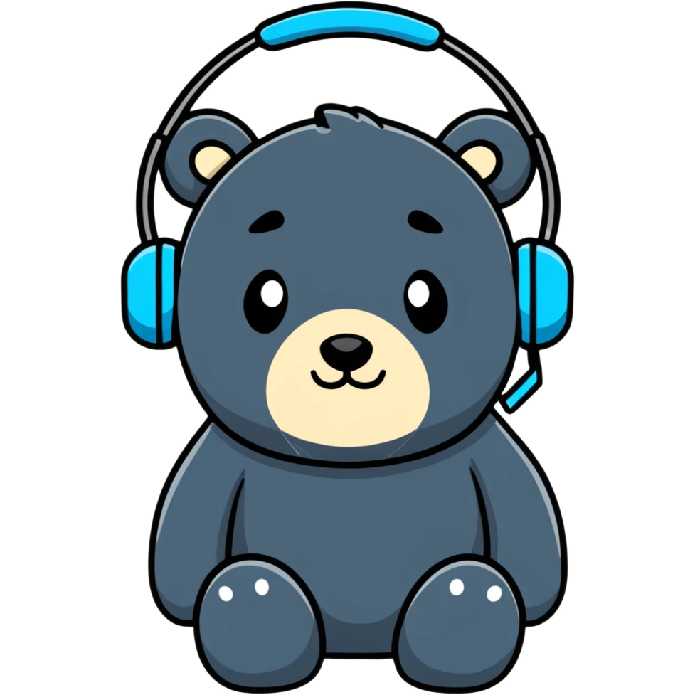 bear with a headset emoji