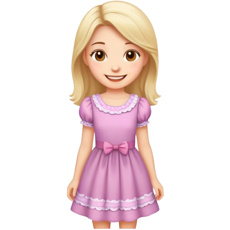 girl in a cute dress emoji