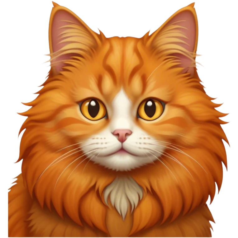 a ginger fluffy cat emoji