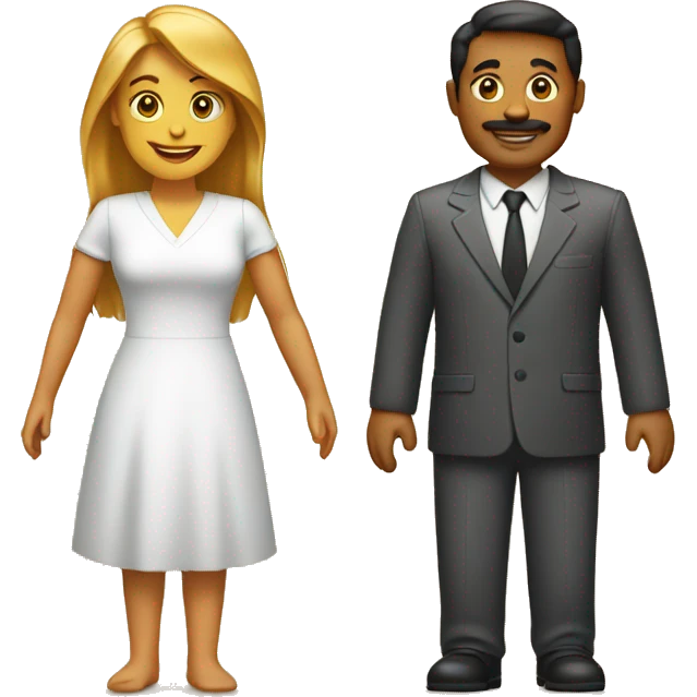 Single man and woman emoji