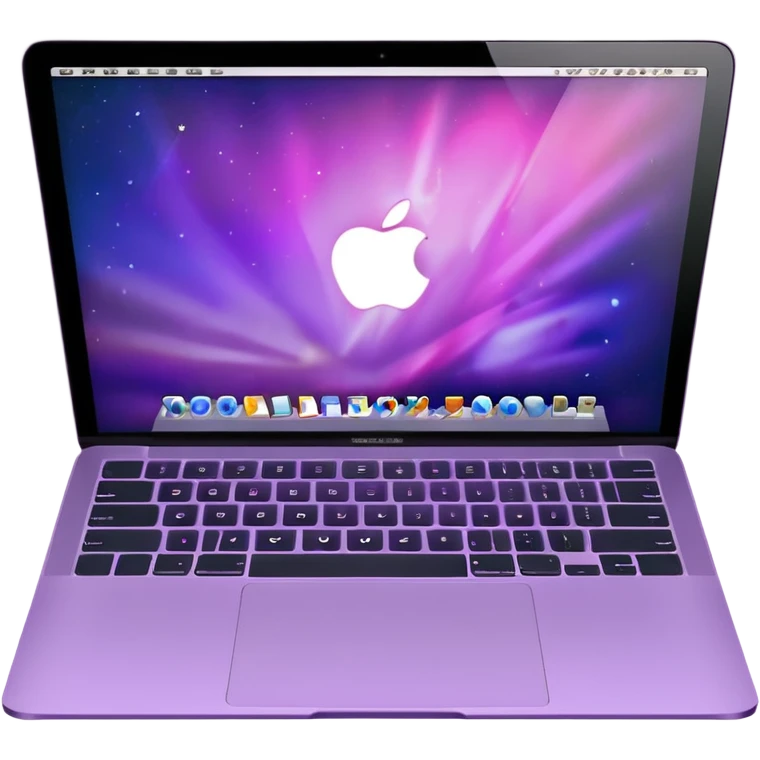 macbook ios light violet elements. emoji