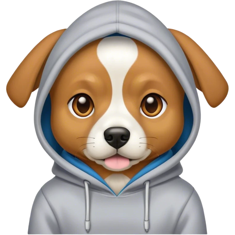 Dog with hoodie emoji