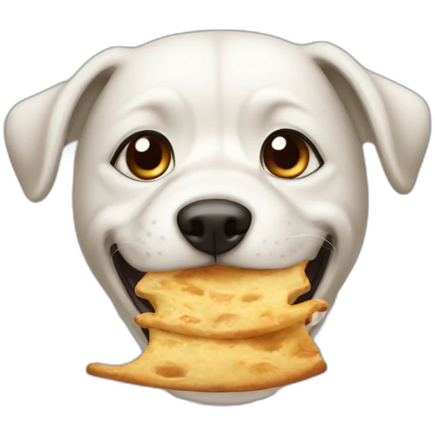 Perro comiendo emoji