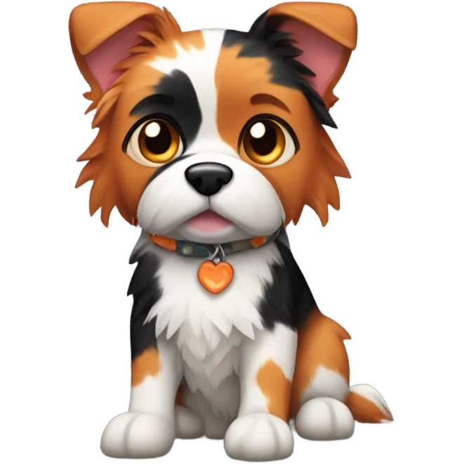 Calico dog  emoji