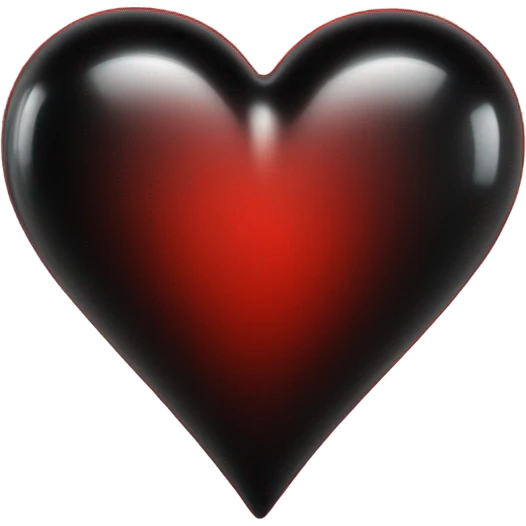 Black and red heart emoji