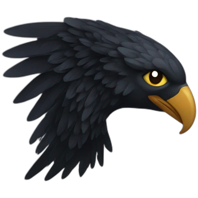 A black wing emoji