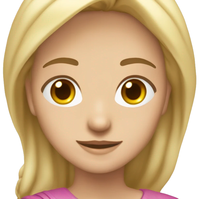 Белая девушка с белоснежно длинными  волосами в фартуке emoji