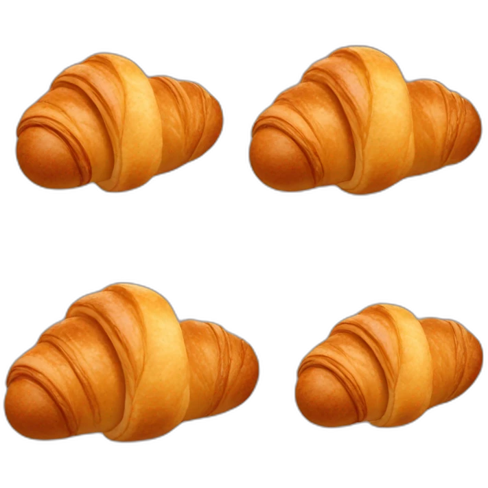 croissant with moustache emoji