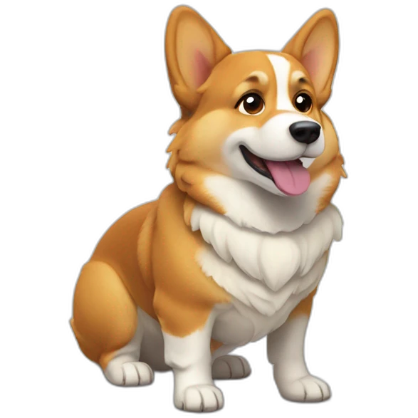 brave corgi emoji