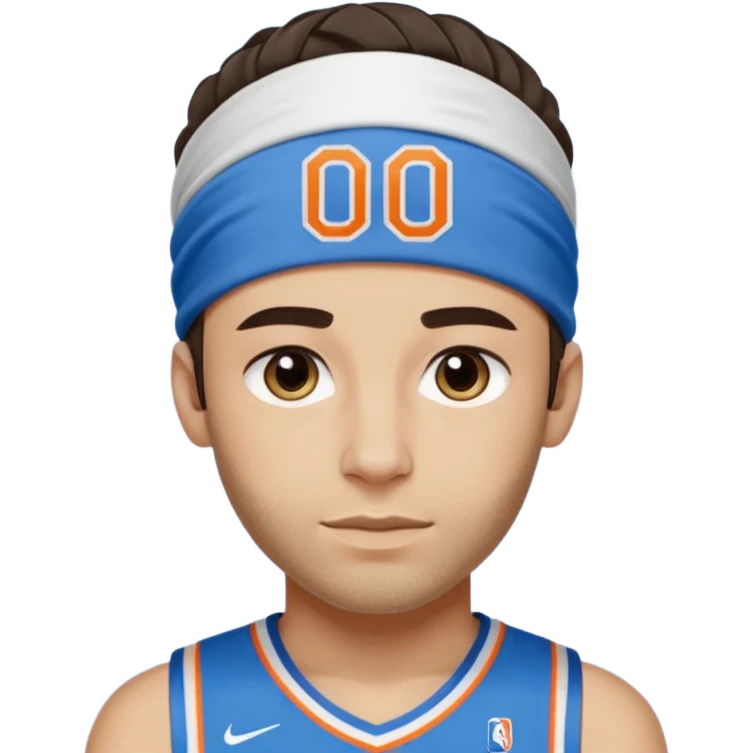 Shai Gilgous alexanderd wearing his okc blue jersey with number two with his blue headband on emoji