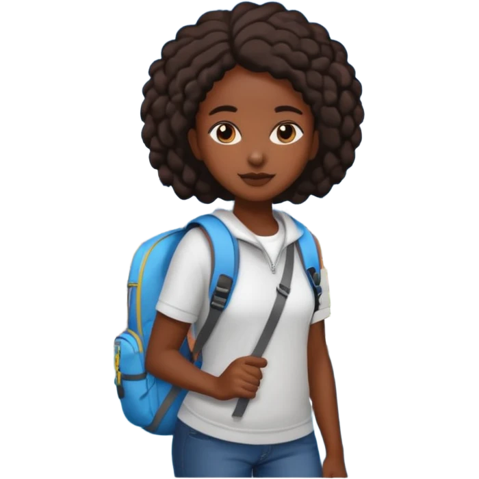 City Backpack Student black girl emoji