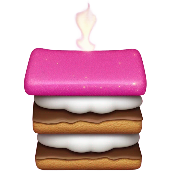 Hot pink smores with glitter emoji